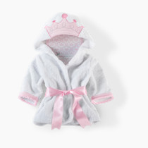 Baby Aspen Little Princess Hooded Towel Robe, 0-9 Months, Baby Bath Towel/Spa Robe