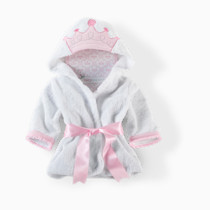 Baby Aspen Little Princess Hooded Towel Robe, 0-9 Months, Baby Bath Towel/Spa Robe