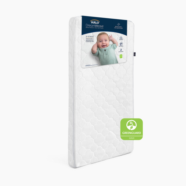 Halo Dreamweave Breathable Crib Mattress - White.