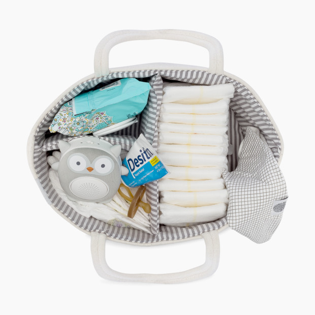 Parker Baby Co. Rope Diaper Caddy - Gray.