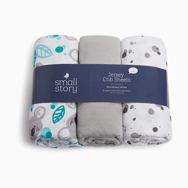 Small Story Organic Cotton Jersey Crib Sheets (3 Pack).