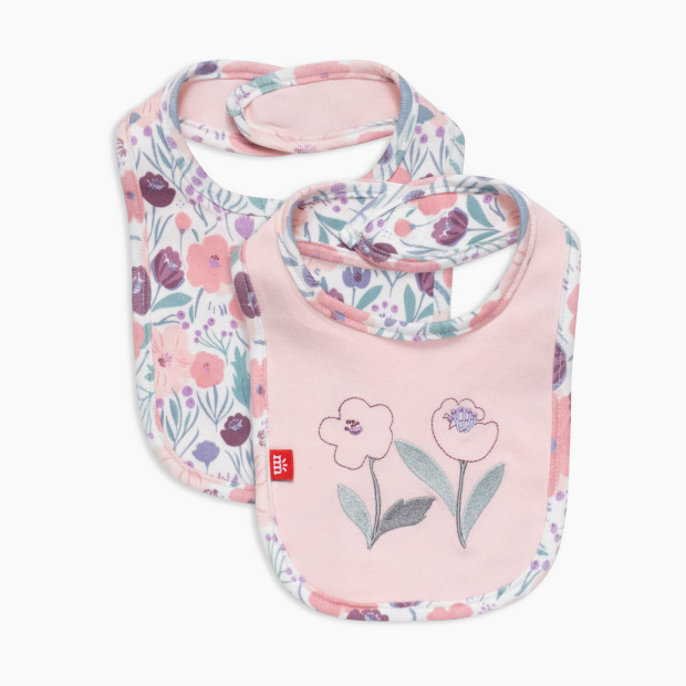 Magnetic Me Organic Reversible Embroidered Bib - Whistledon, One Size.