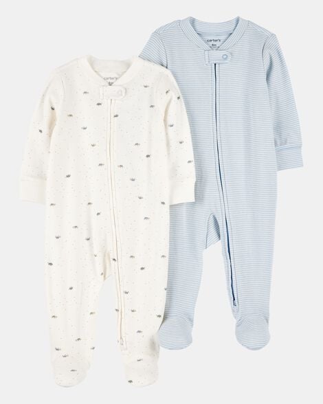 Carter's 2-Pack 2-Way Zip Cotton Sleep & Play Pajamas.
