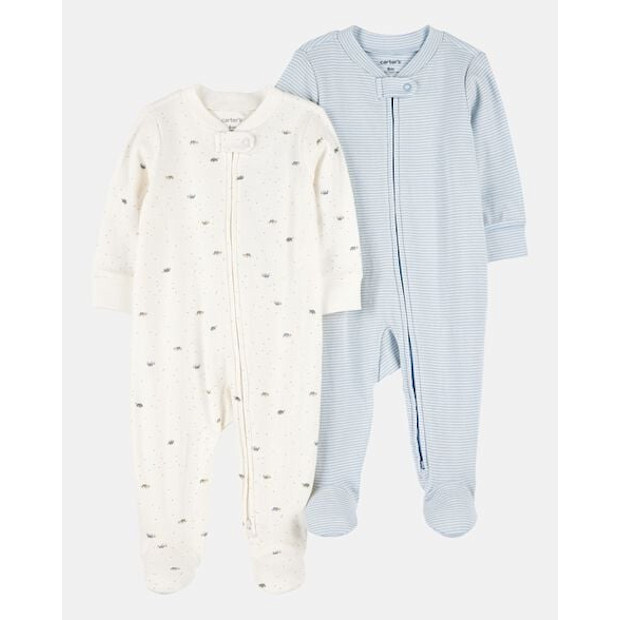 Carter's 2-Pack 2-Way Zip Cotton Sleep & Play Pajamas.