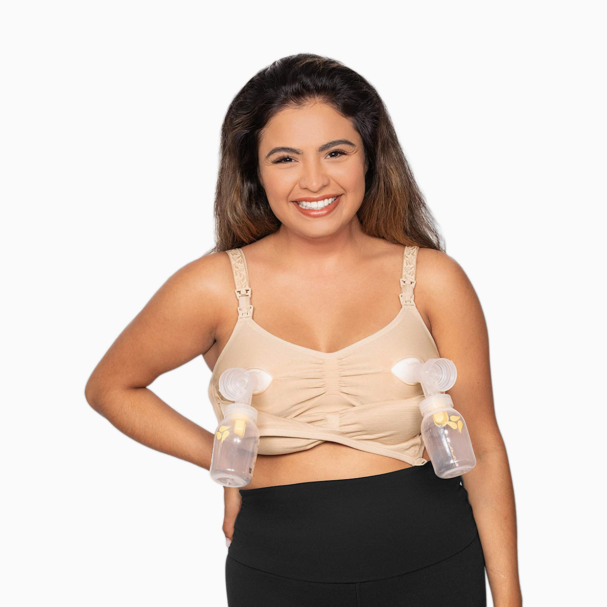 Kindred Bravely Sublime Hands Free Pumping Bra - Beige, X-Large Busty.