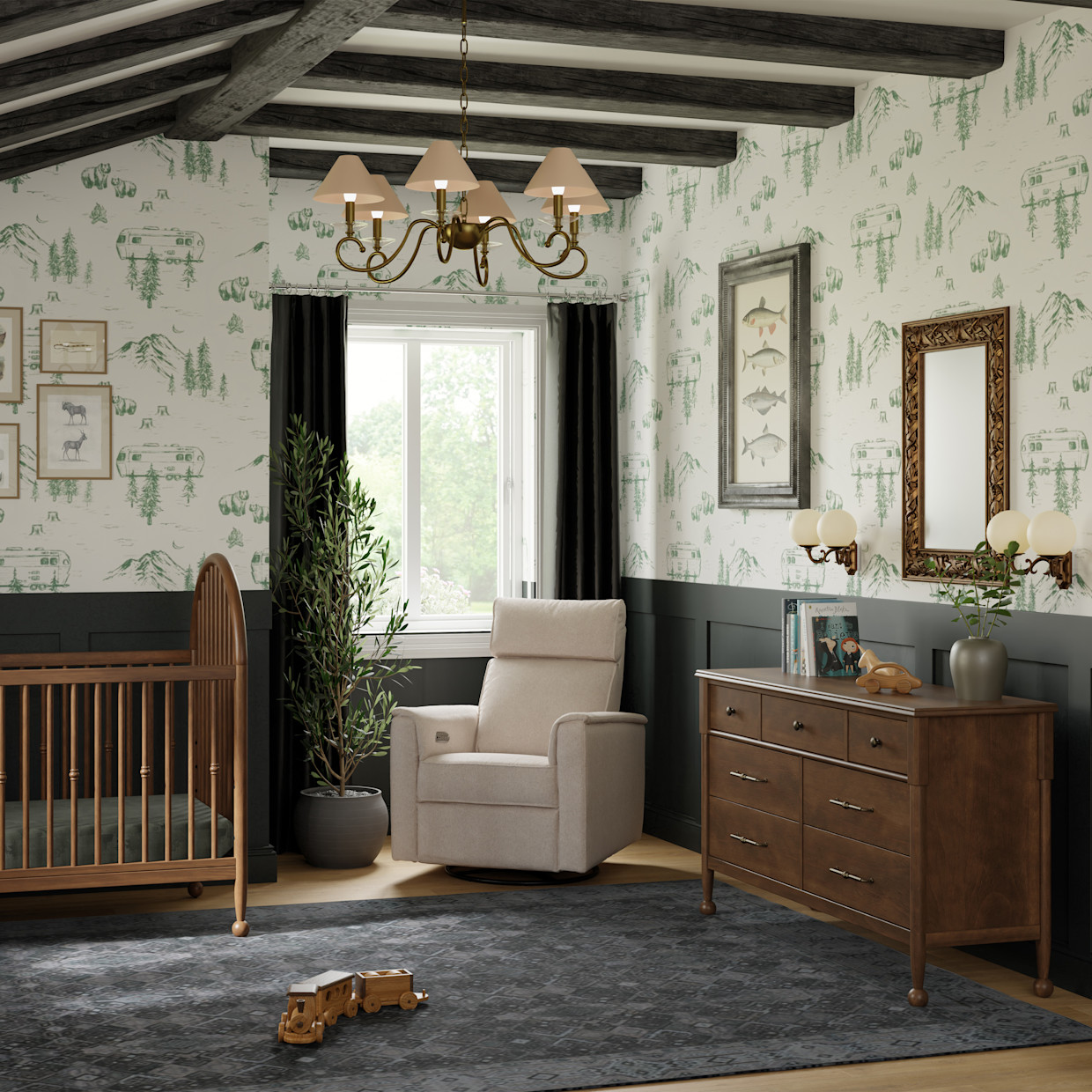 Namesake Alouette 7-Drawer Assembled Dresser - Natural Walnut.