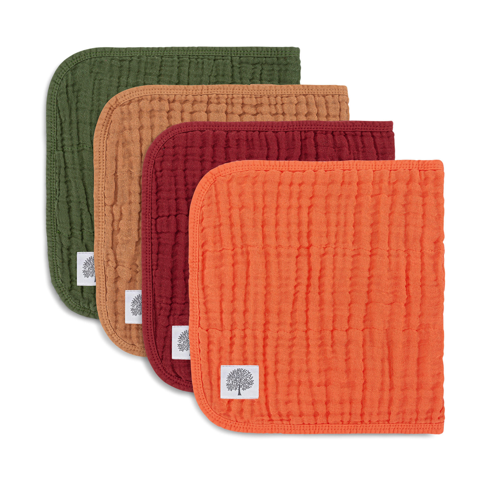 Parker Baby Co. Muslin Cotton Burp Cloths (4-Pack).