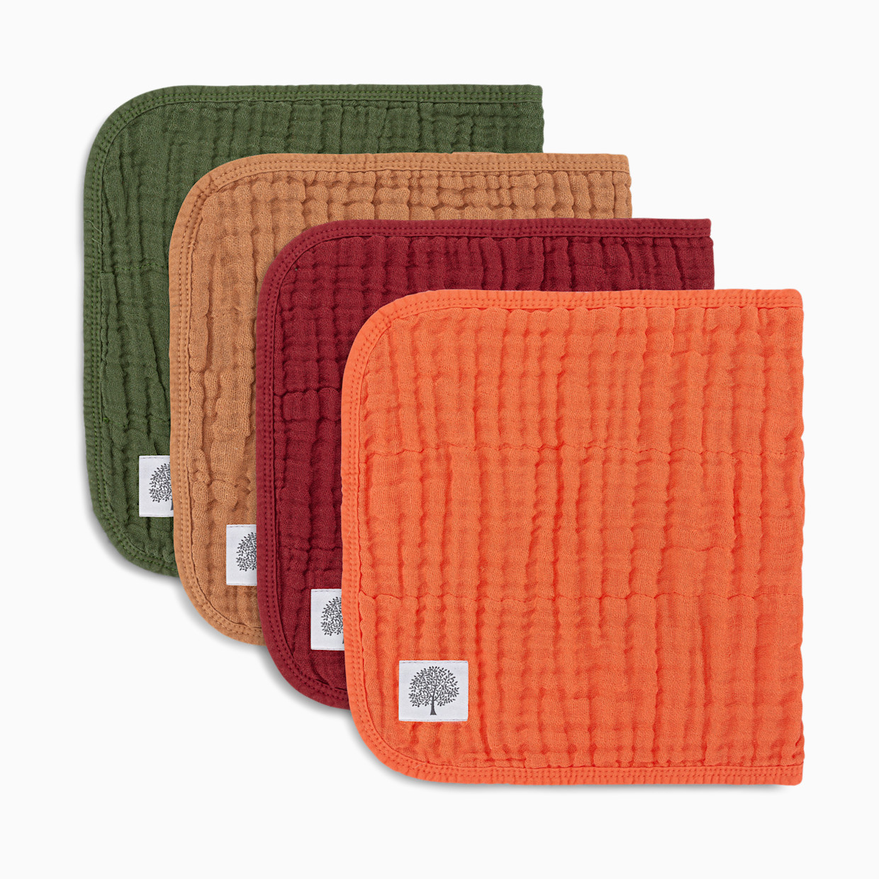 Parker Baby Co. Muslin Cotton Burp Cloths (4-Pack) - Estes Set.