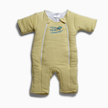 Magic Sleepsuit Baby Merlin's Cotton Baby Swaddle Transition Product - Soft and Cozy Design, Double Zipper for Easy Diaper Changes, Promotes Safe Sleep, 3-6 Months - Yellow - Large 18-21lbs