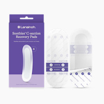 Lansinoh C-Section Recovery Pads, Postpartum C Section Essentials, 4 Sterilized Pads Provide Cooling Relief to Scar Area, C Section Recovery Must Haves, Great for Baby Registry