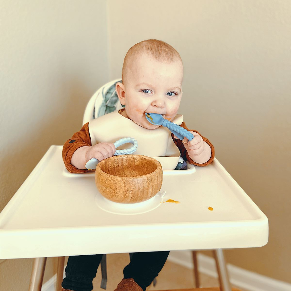 Itzy Ritzy Looped Spoon & Fork Set - Blue.