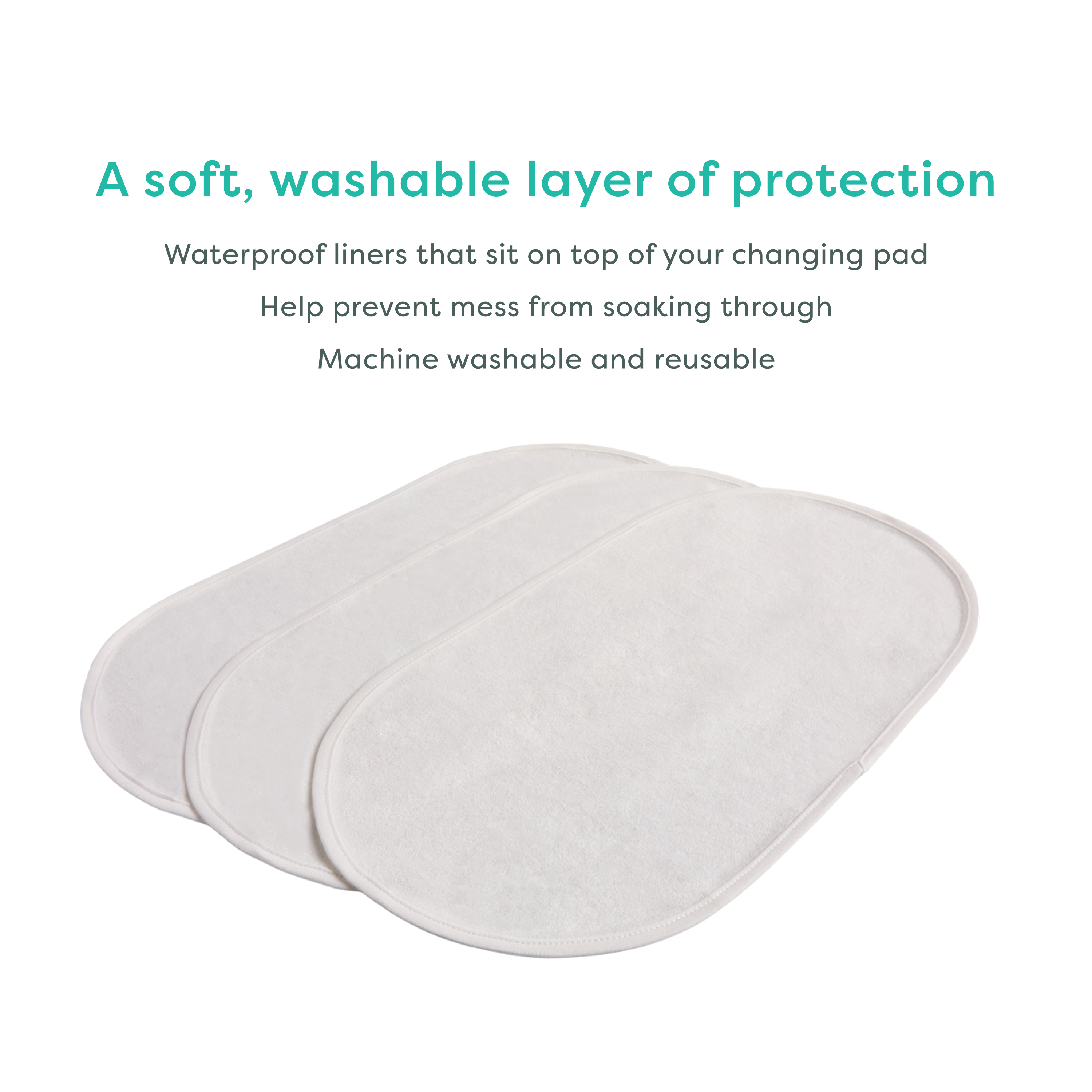 Sprucely Waterproof Changing Pad Liner (3-Pack).