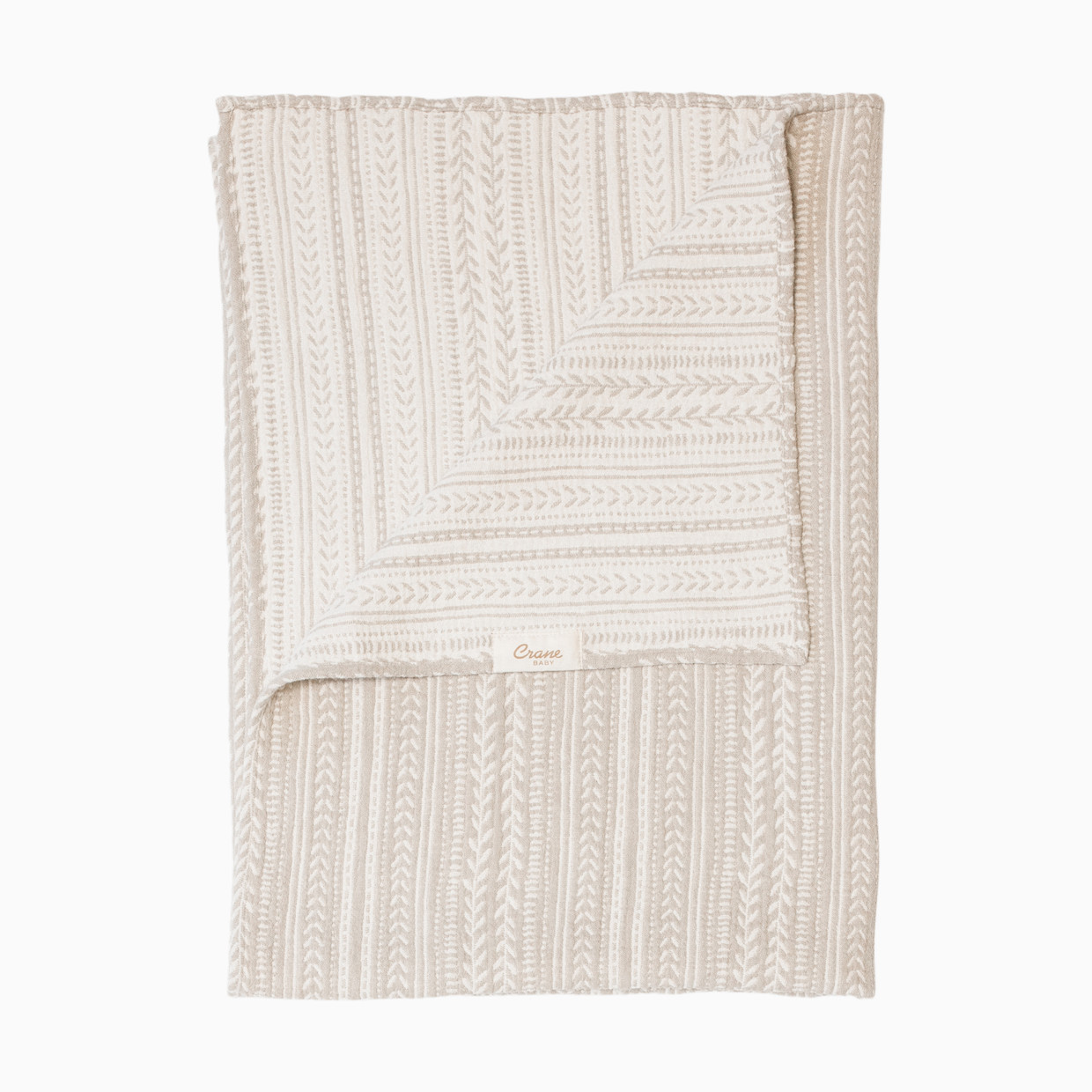 Crane Baby Cotton Muslin Jacquard Blanket - Willow.