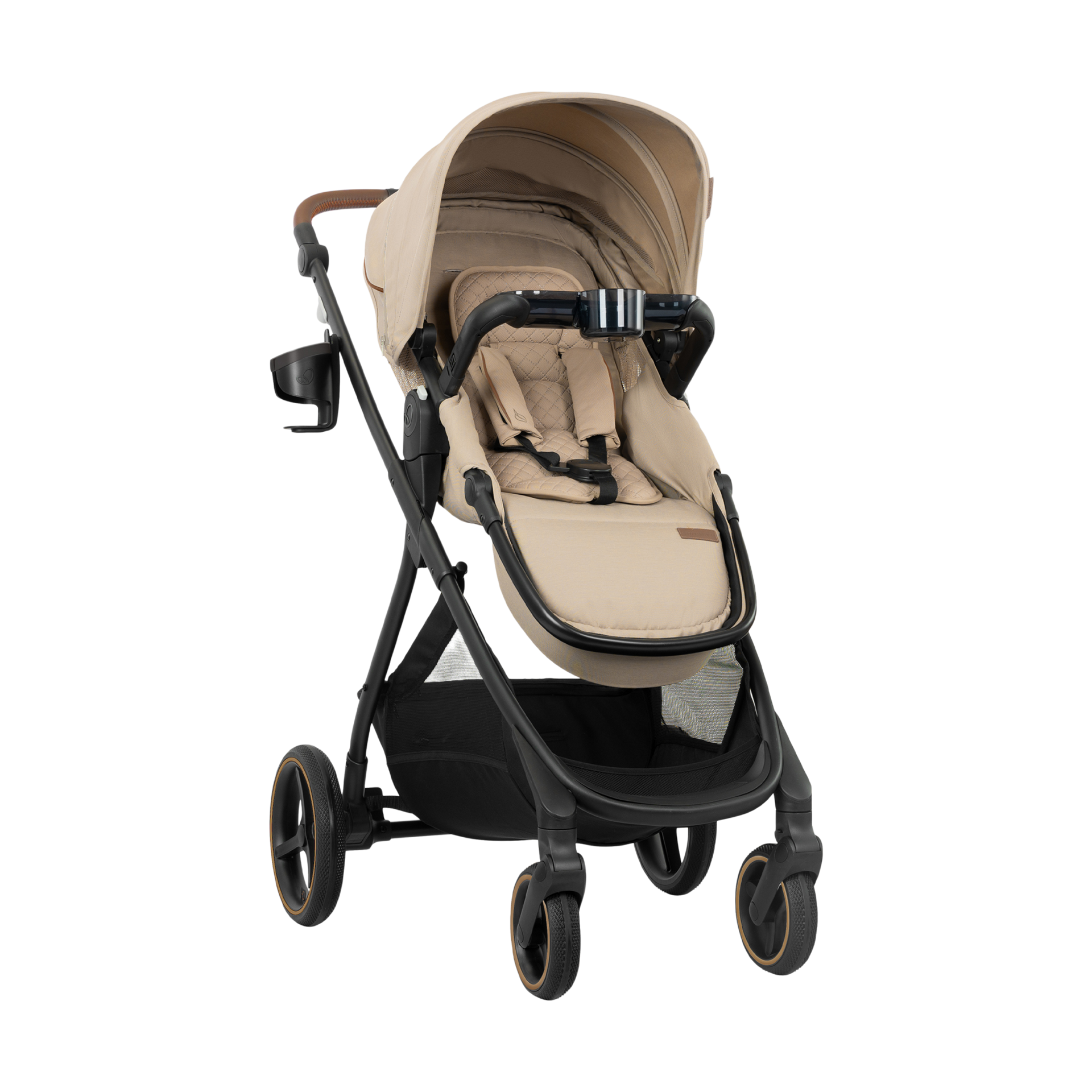 Evenflo Shyft Intuiti+ Stroller with Green & Gentle Fabric.