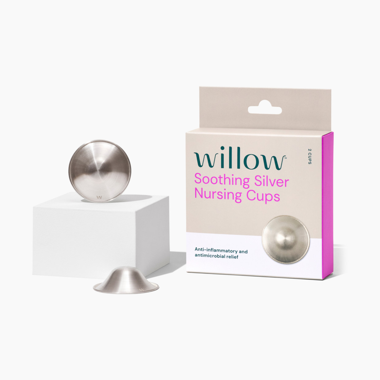 Willow Soothing Silver Nursing Cups (2 Pack).