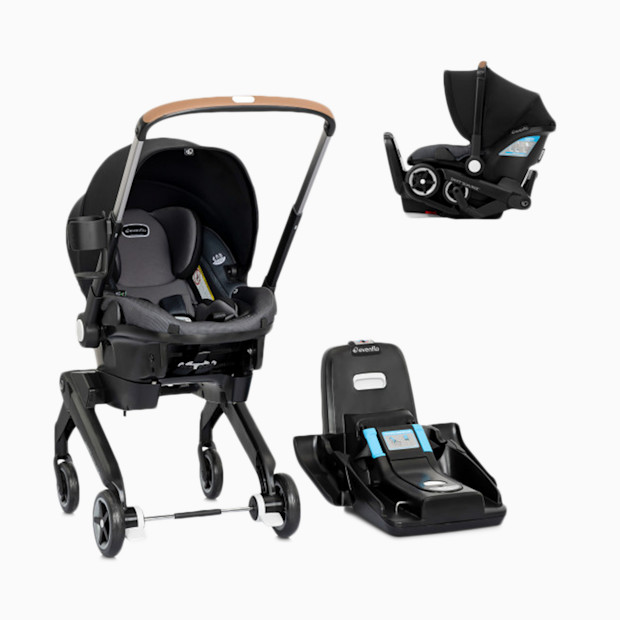 Evenflo Shyft DualRide Infant Car Seat Stroller Combo with Carryall Storage.