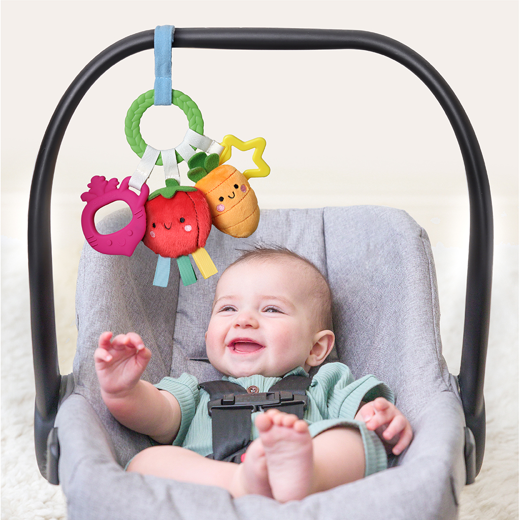 Itzy Ritzy Bitzy Busy Ring Teething Activity Toy - Veggie.