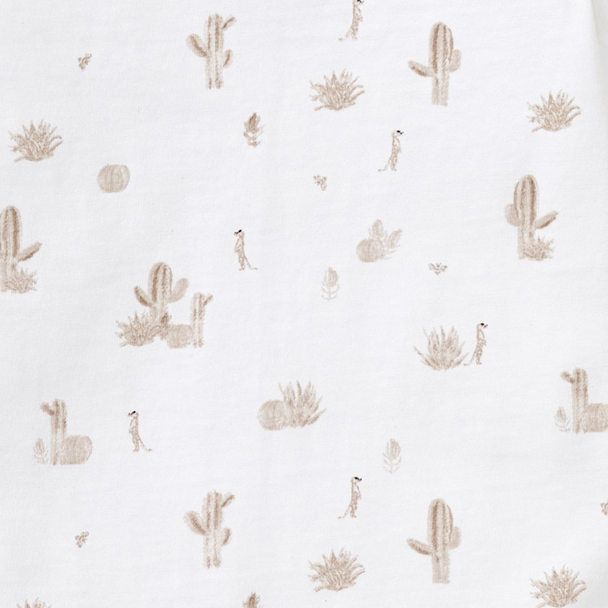 Burt's Bees Baby Organic Cotton Desert Life Romper - Fossil Desert Life, 0-3 M.