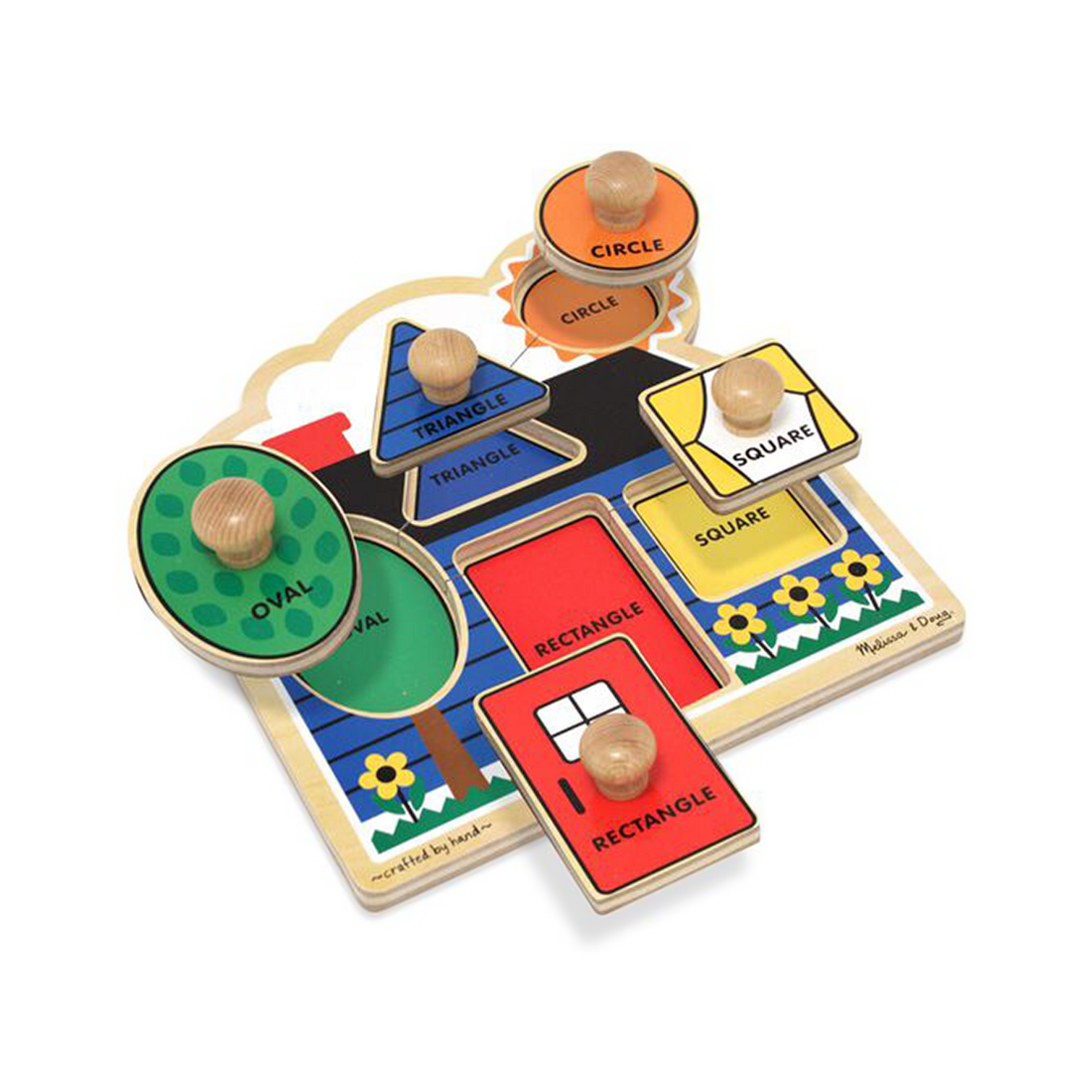 Melissa & Doug First Shapes Jumbo Knob 5 Piece Puzzle Set.