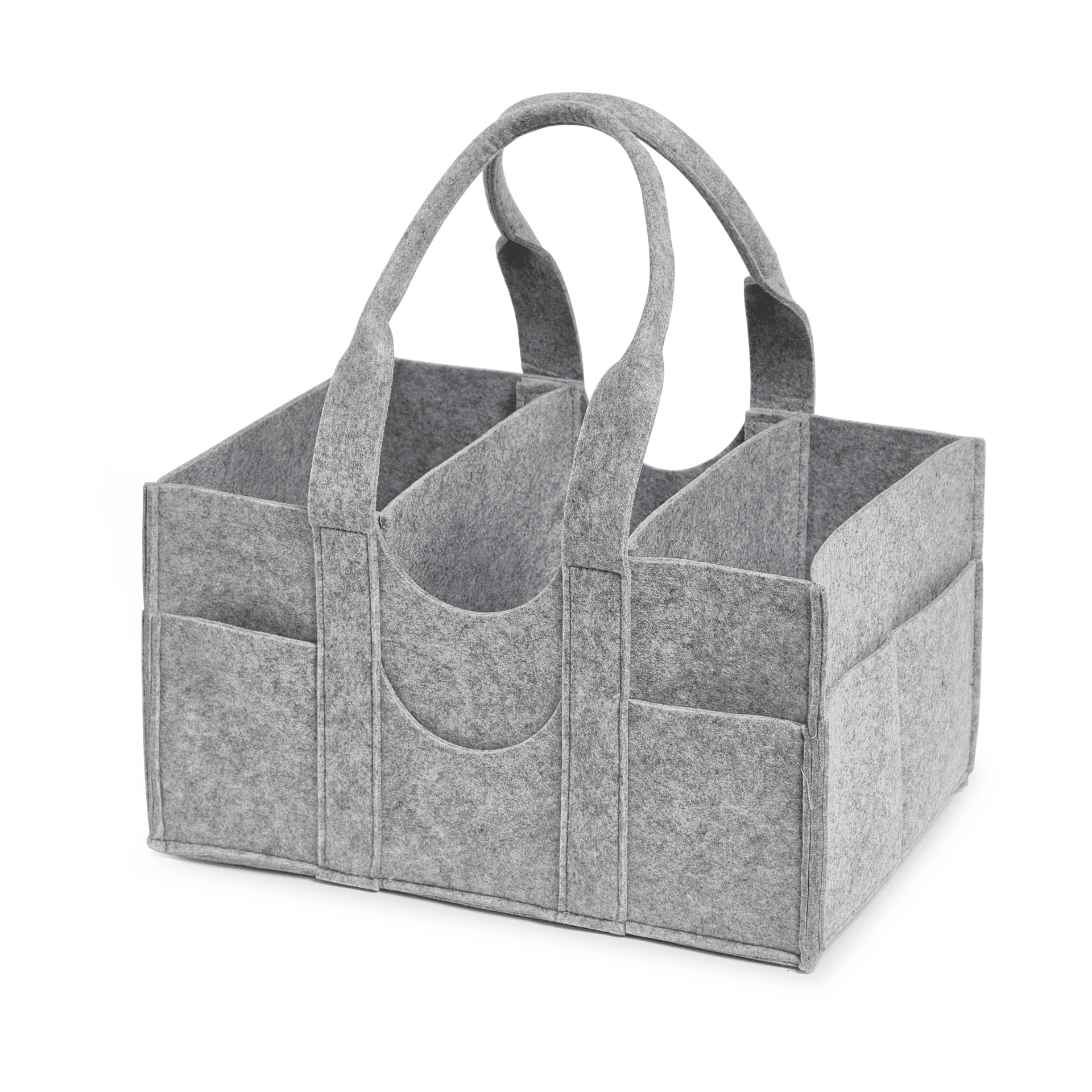 Sprucely Felt Diaper Caddy - Heather Grey, Medium.