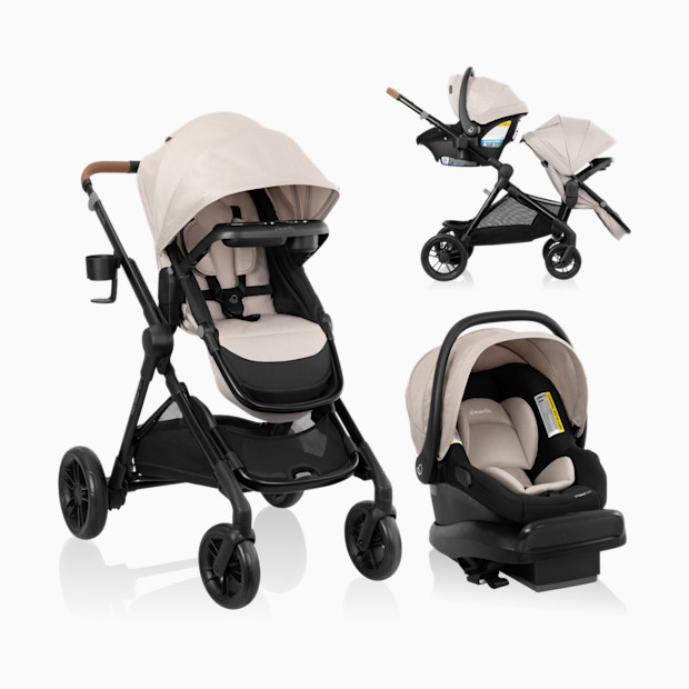Evenflo Pivot Xpand NXT Travel System featuring LiteMax NXT Infant Car Seat.