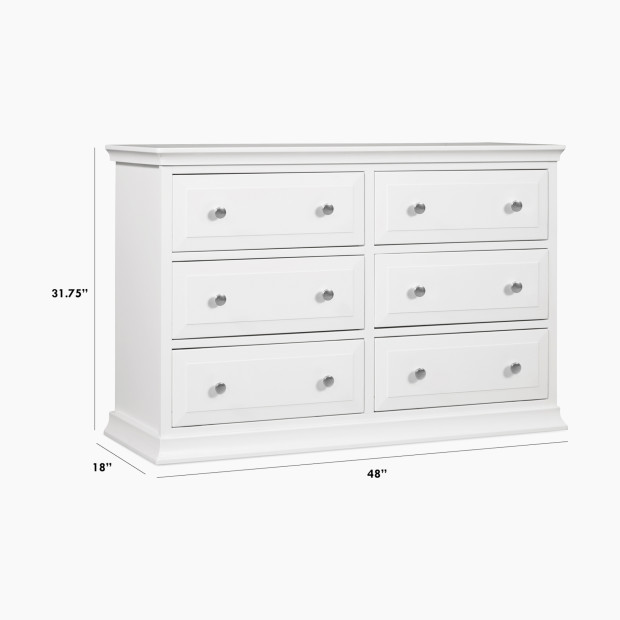 DaVinci Signature 6-Drawer Double Dresser - White.
