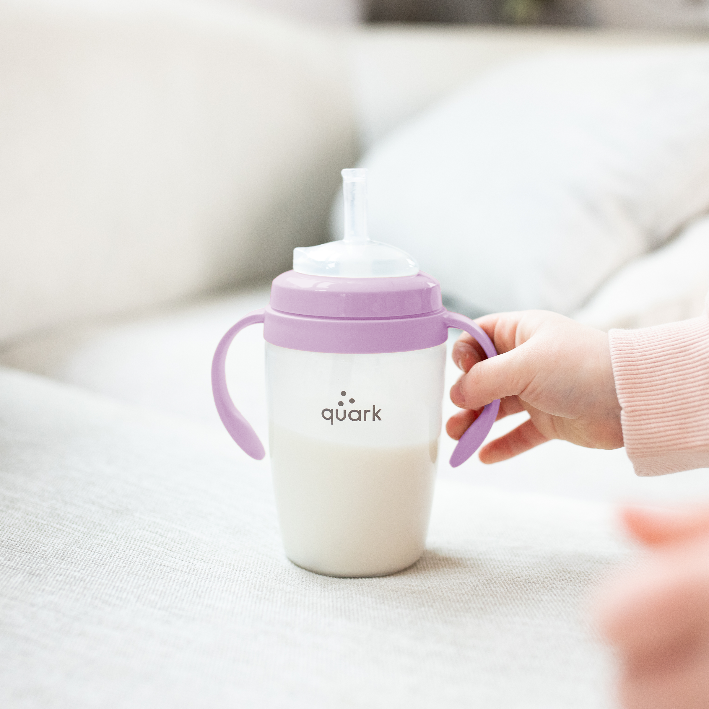 Quark BuubiBottle Sip Toddler Sippy Cup - Purple.