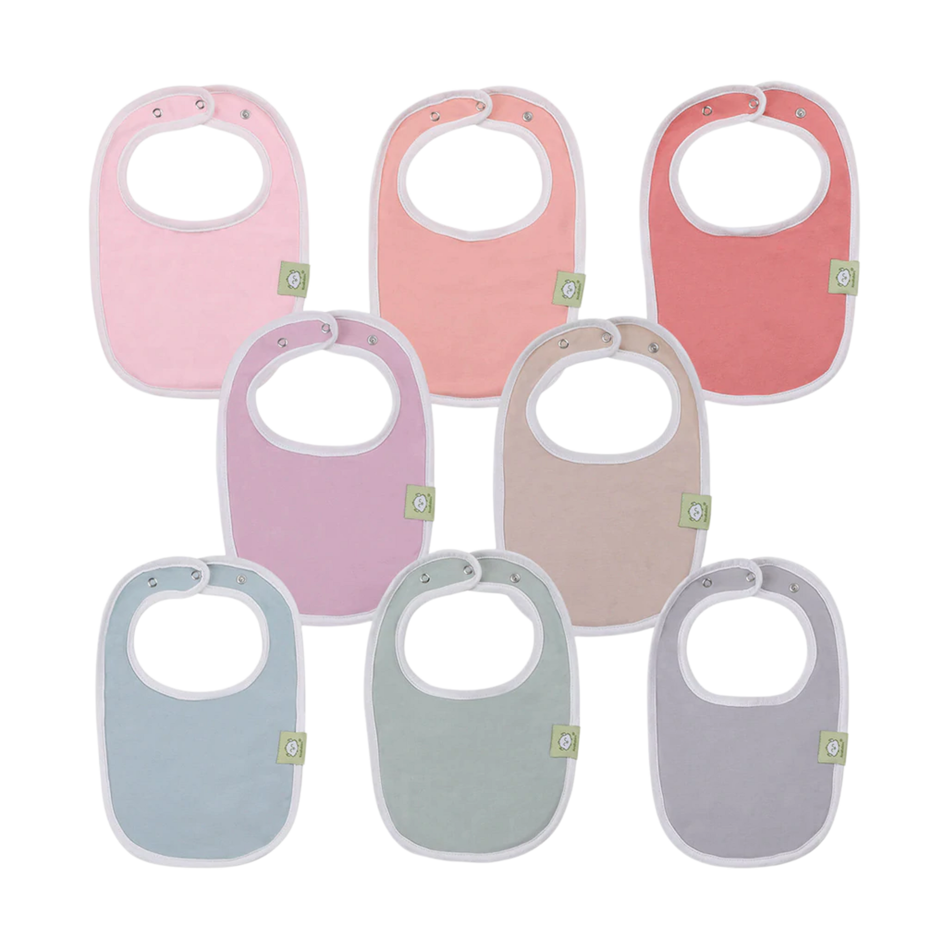 8-Pack Organic Baby Bibs for Boys, Girls - Soft Cotton Drooling and Teething Bibs for Baby Girl & Boy, Extra Absorbent, Easy To Clean & Put On for Toddler, Newborn, Infant 0-24 Months (Muted Pastel)