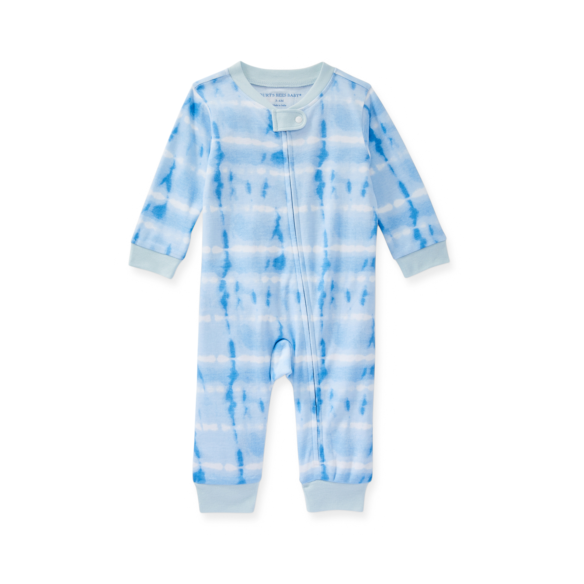 Burt's Bees Baby Organic Cotton Sleep & Play Pajamas Sky Tie Dye, 03 Months Babylist Shop
