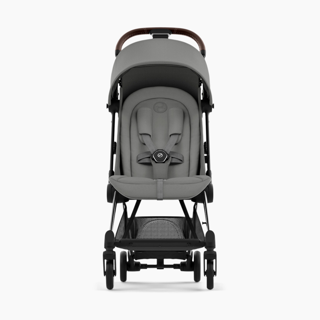 Cybex COYA Compact Lightweight Stroller - Chrome Dark Brown/Mirage Grey.