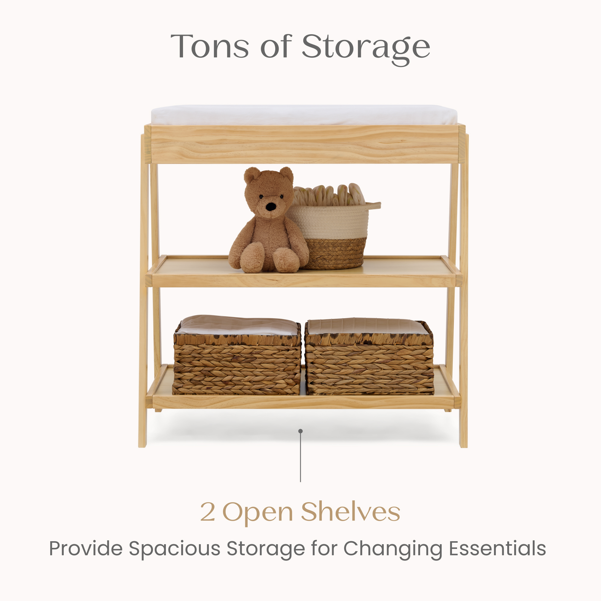 Delta Children Scout Changing Table - Natural Pine.