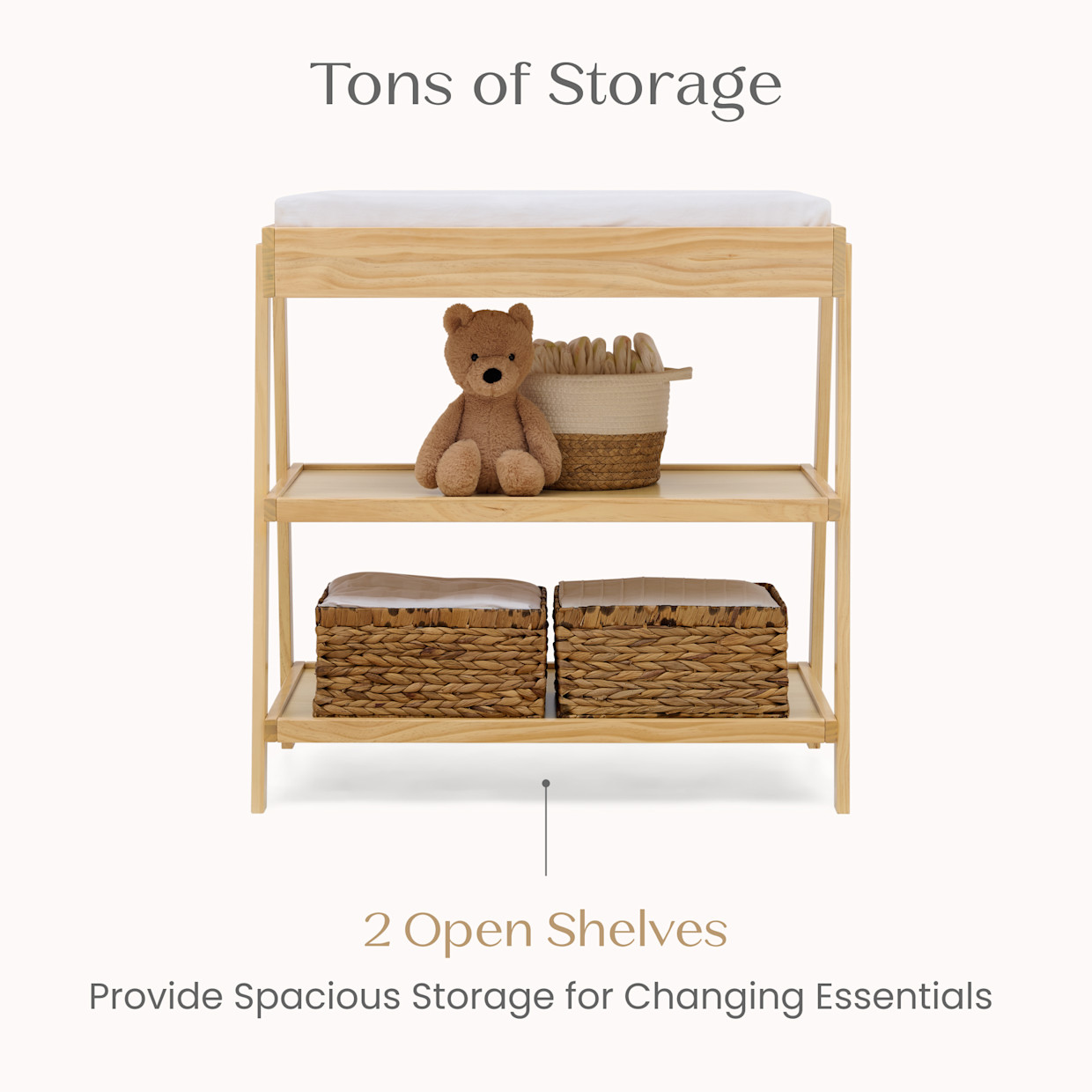 Delta Children Scout Changing Table - Natural Pine.