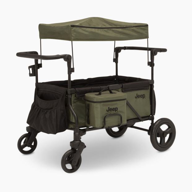 Delta Children Jeep Deluxe Wrangler Wagon Stroller with Cooler Bag & Parent Organizer.