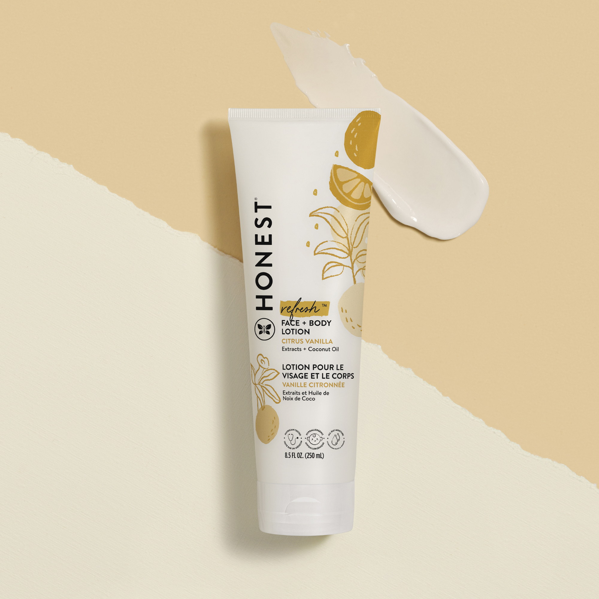 The Honest Company Face & Body Lotion - Refresh (Citrus Vanilla), 8.5 Fl Oz.