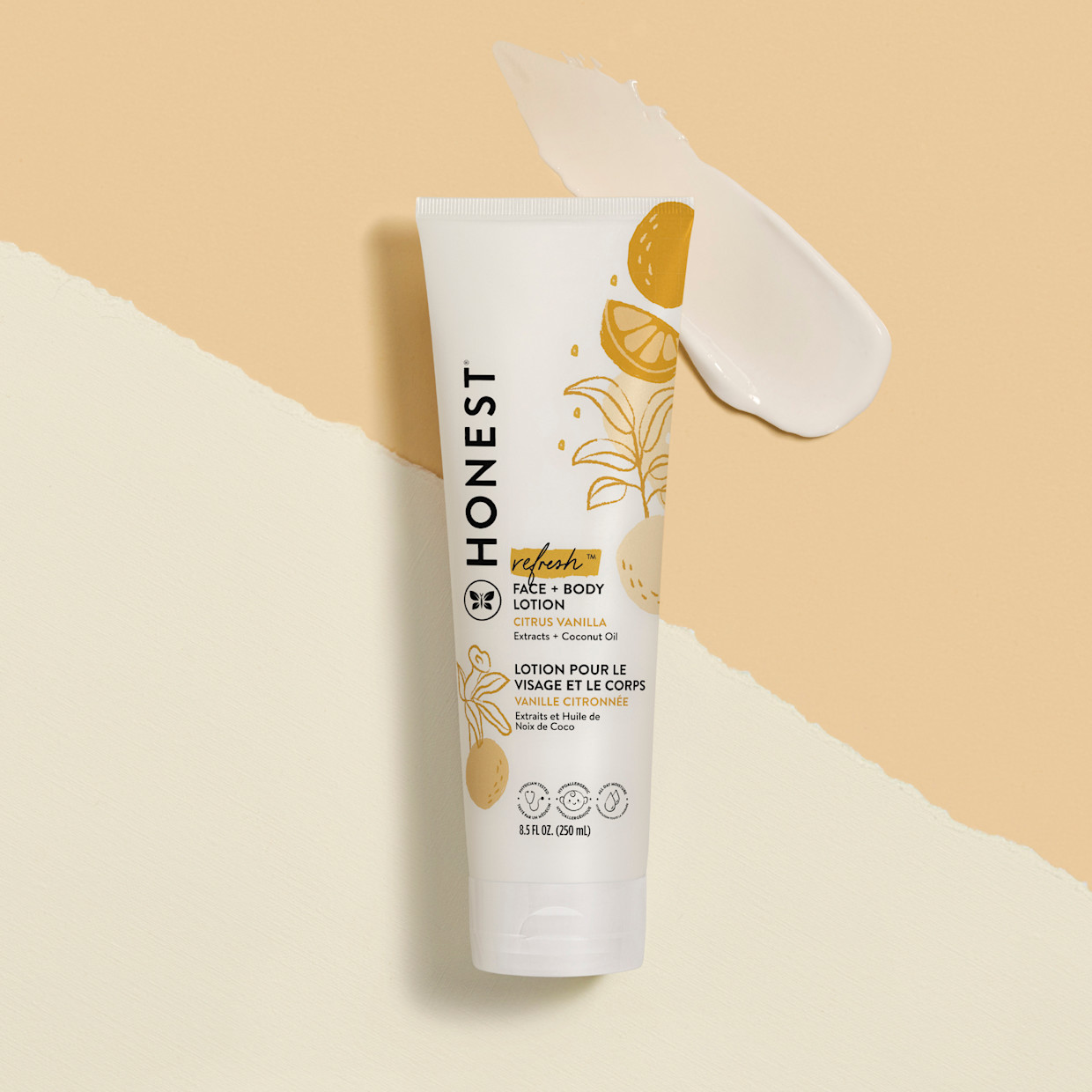 The Honest Company Face & Body Lotion - Refresh (Citrus Vanilla), 8.5 Fl Oz.