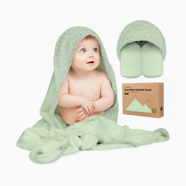 KeaBabies Luxe Hooded Towel - Dino.