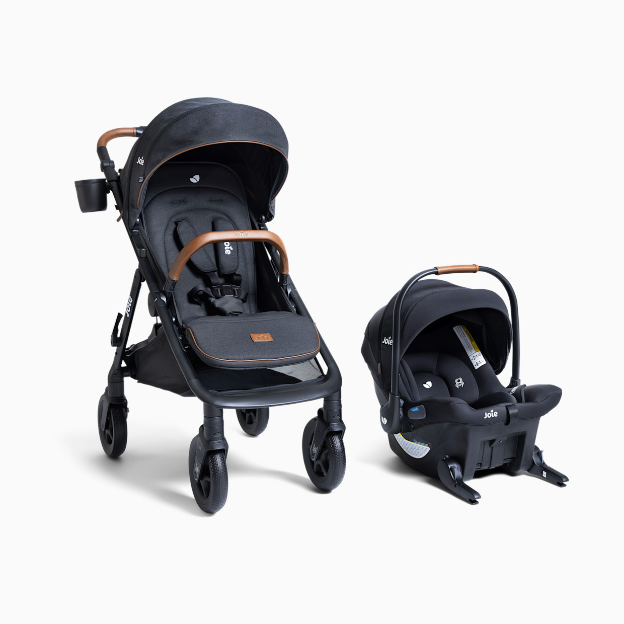 Joie Caraway Whirl And Mint Latch Travel System - Shale.