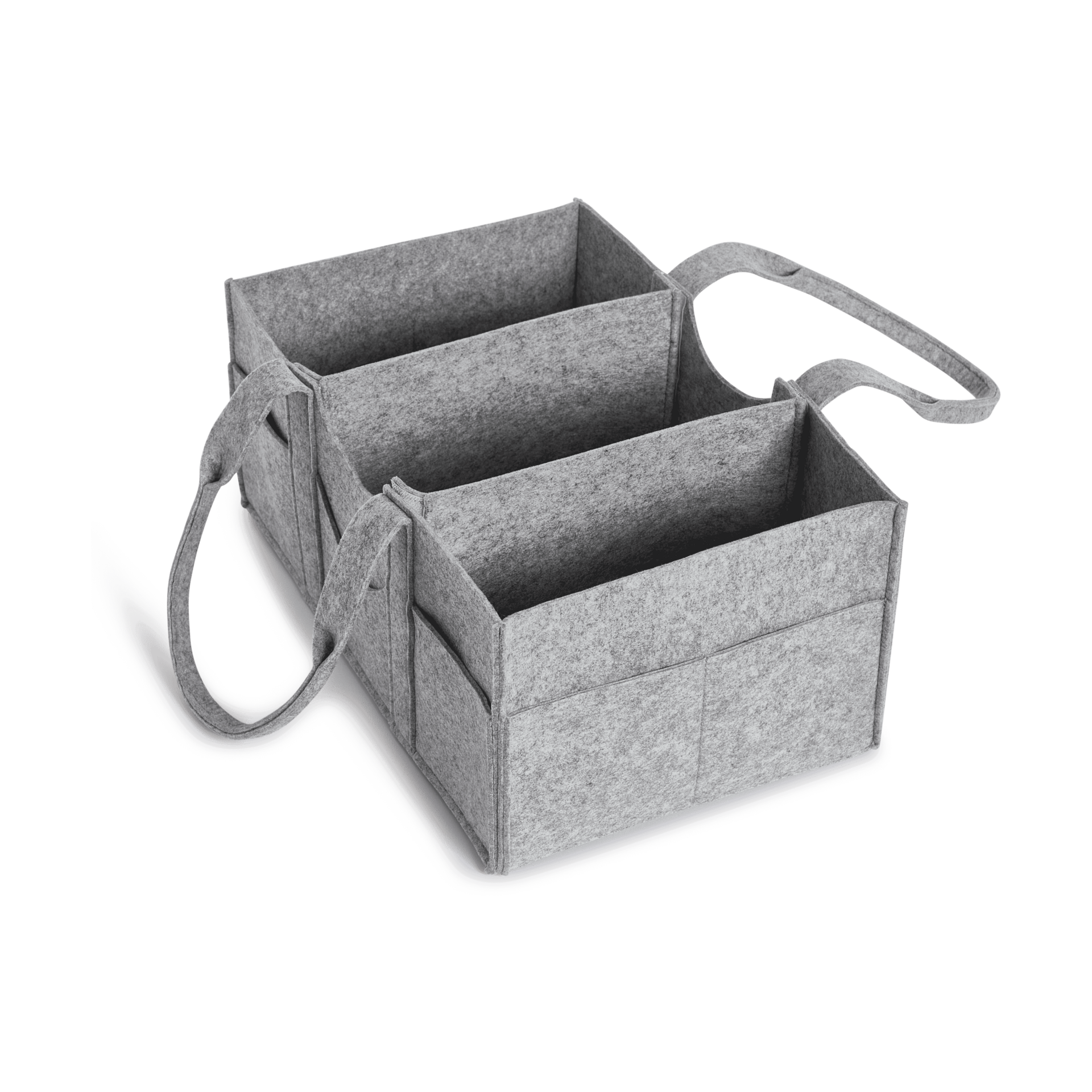 Sprucely Felt Diaper Caddy - Heather Grey, Large.