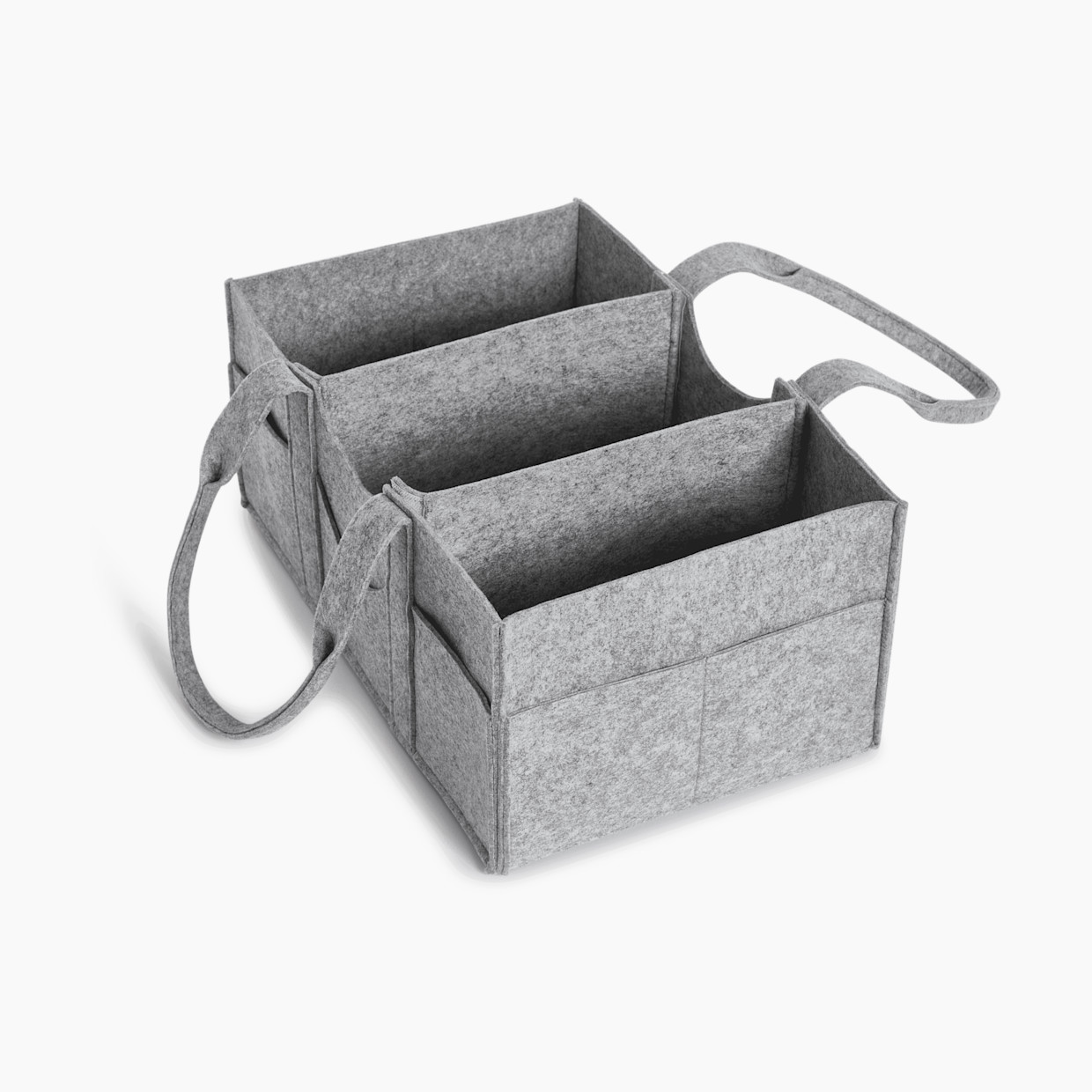 Sprucely Felt Diaper Caddy - Heather Grey, Large.