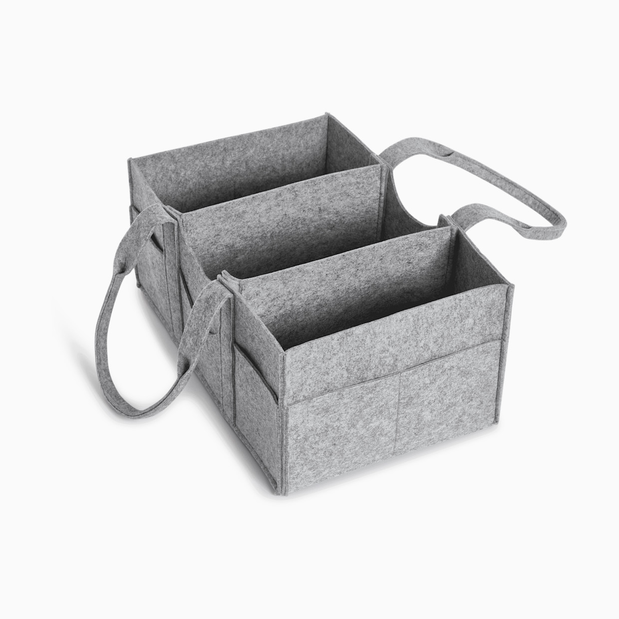 Sprucely Felt Diaper Caddy - Heather Grey, Large.