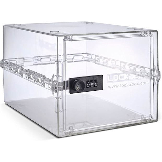Lockabox One Lockable Storage Box for Food, Medicines, Tech and Home Safety.