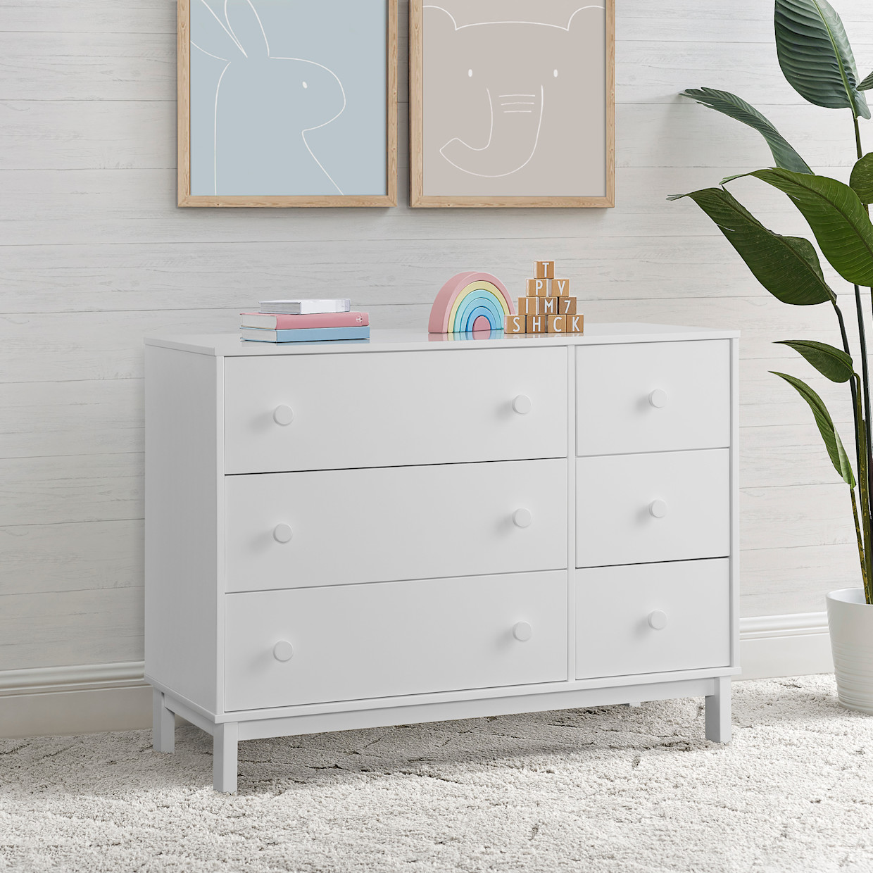 Delta Children babyGap Legacy 6 Drawer Dresser with Interlocking Drawers - Bianca White.