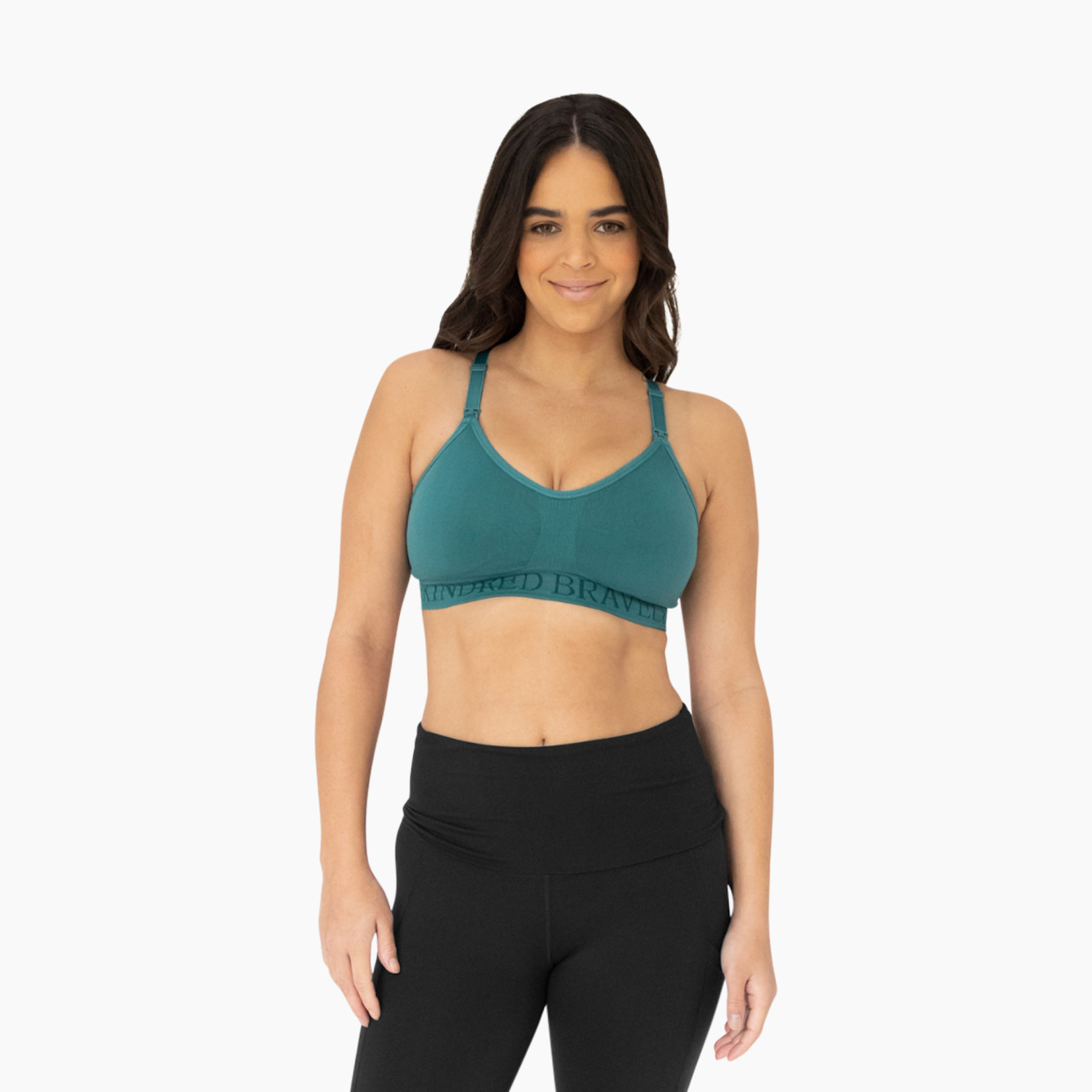 Kindred Bravely Sublime Hands-Free Pumping & Nursing Sports Bra - Teal, Small.
