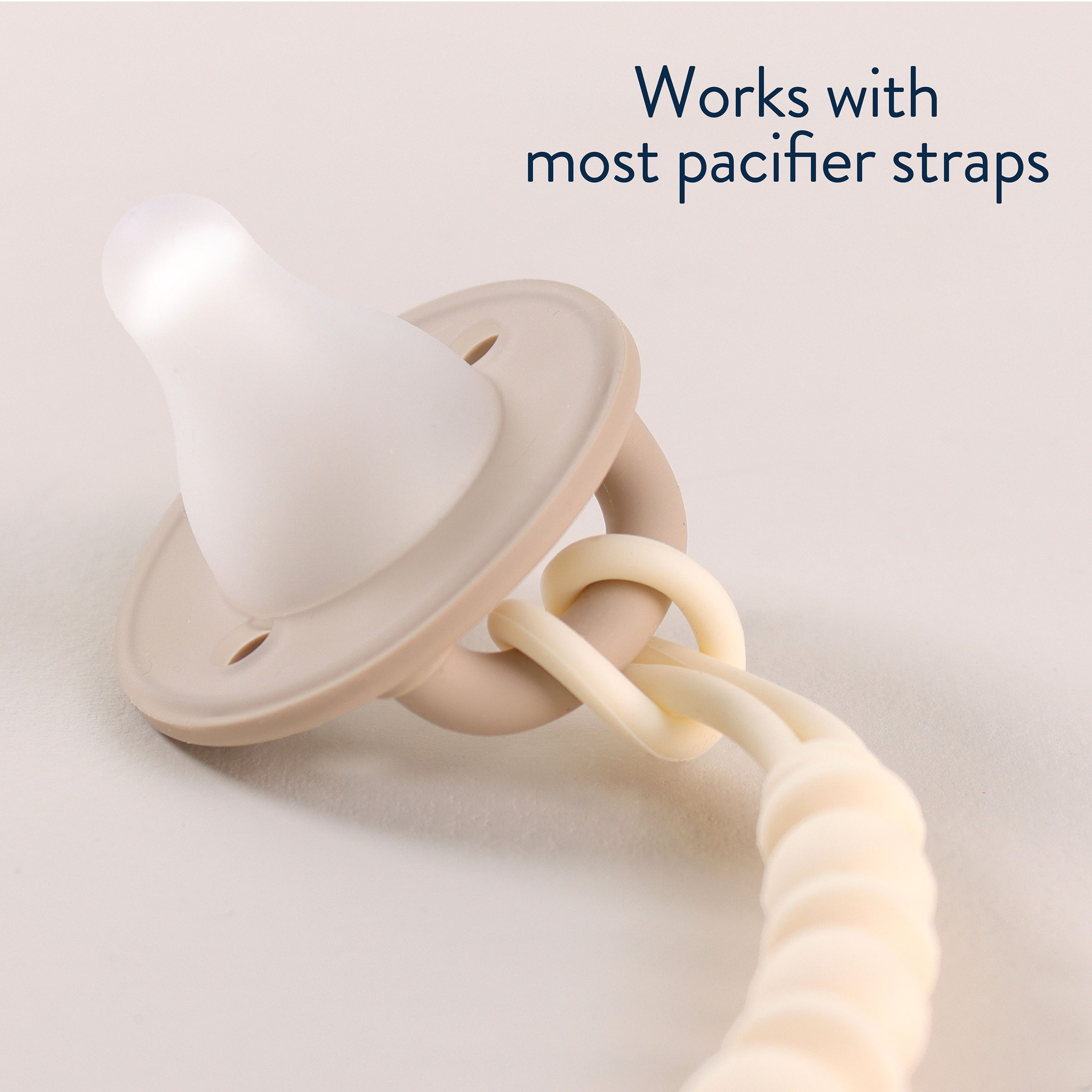 Itzy Ritzy Latch & Soothe Breastlike Pacifier - Taupe.