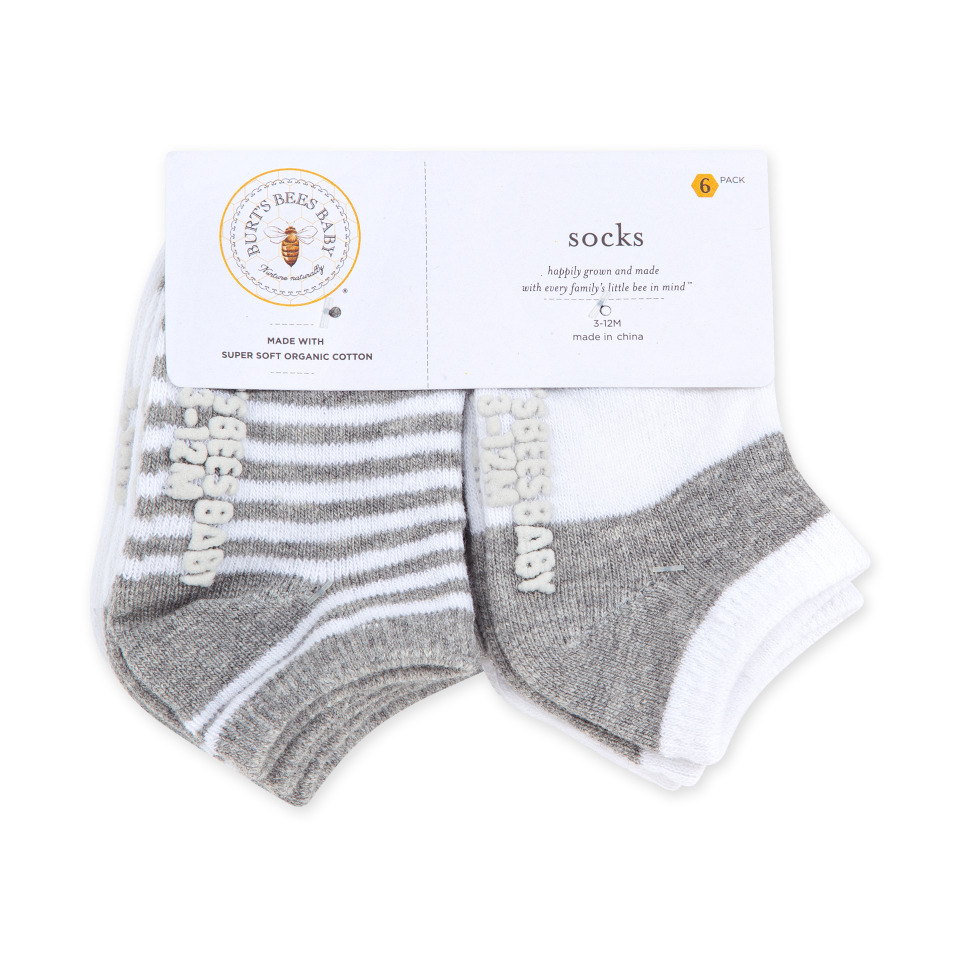 Burt's Bees Baby Ankle Socks (6 Pack).
