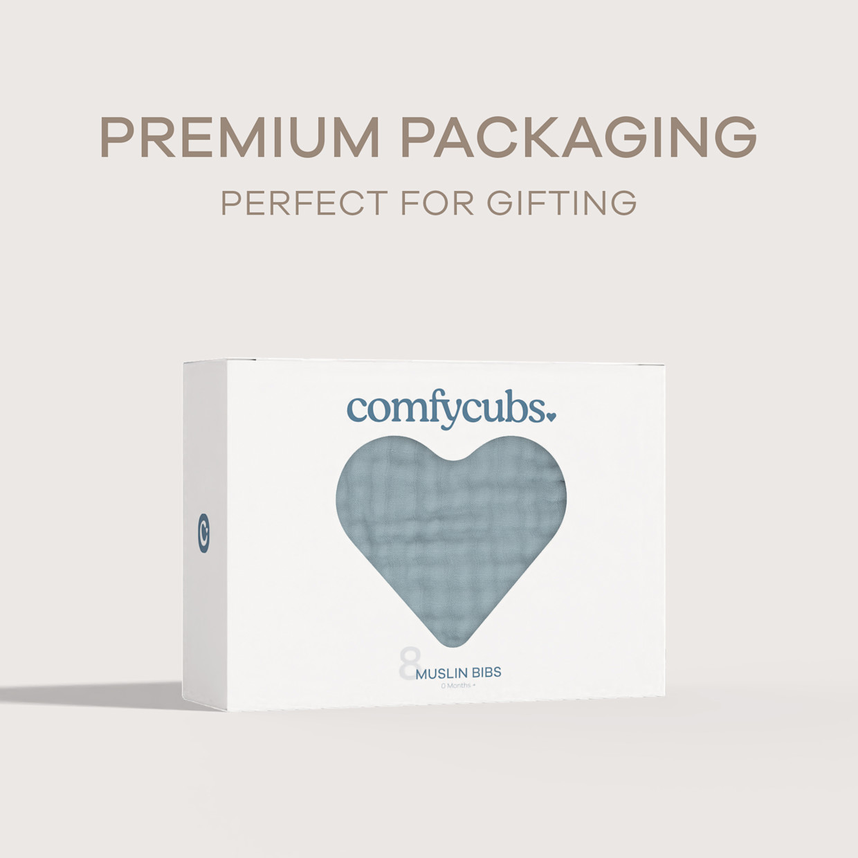 Comfy Cubs Muslin Bibs with Adjustable Snaps (8 Pack) - Pacific Blue, 8.