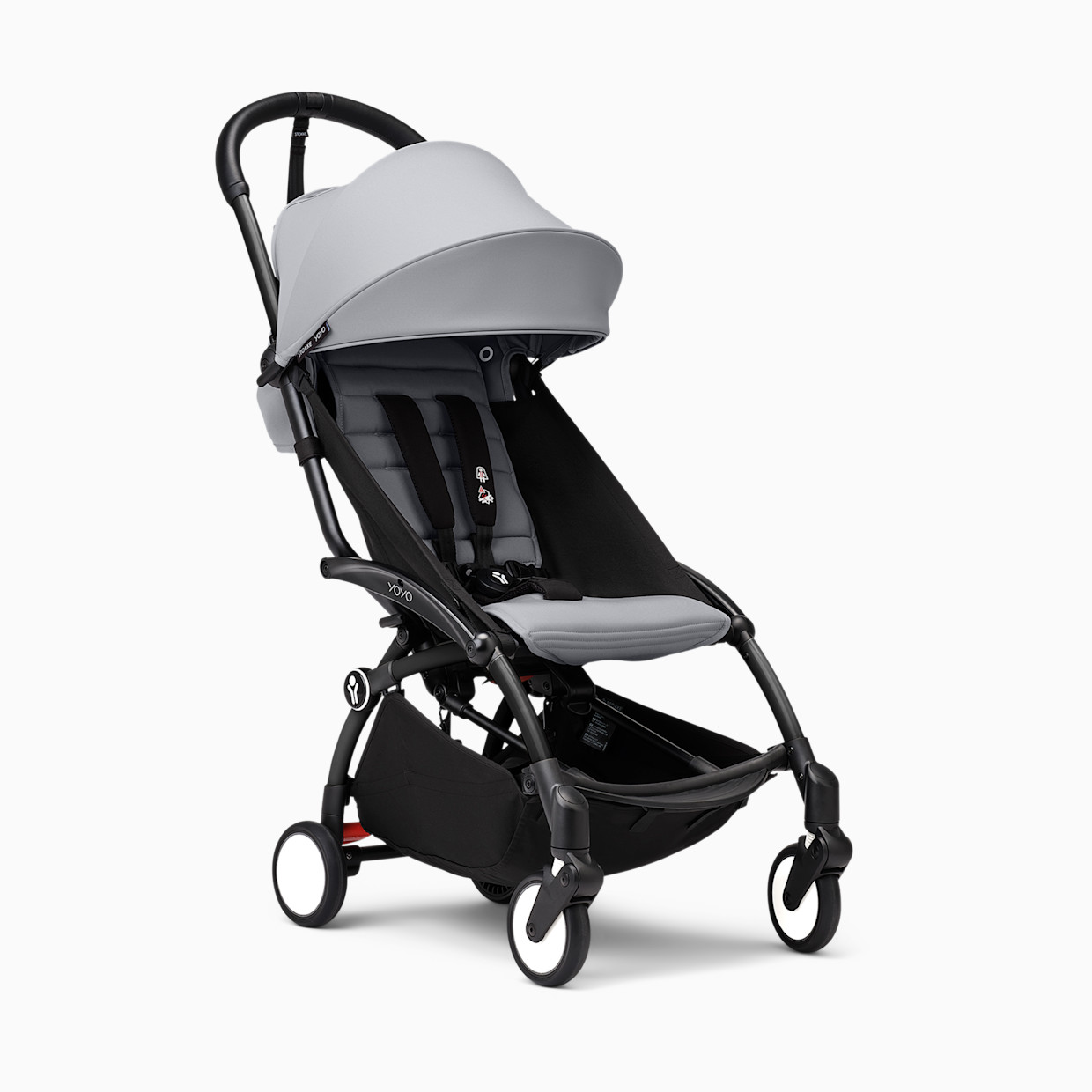 Stokke YOYO³ stroller from 6 months - Black Frame/Stone Color Pack.