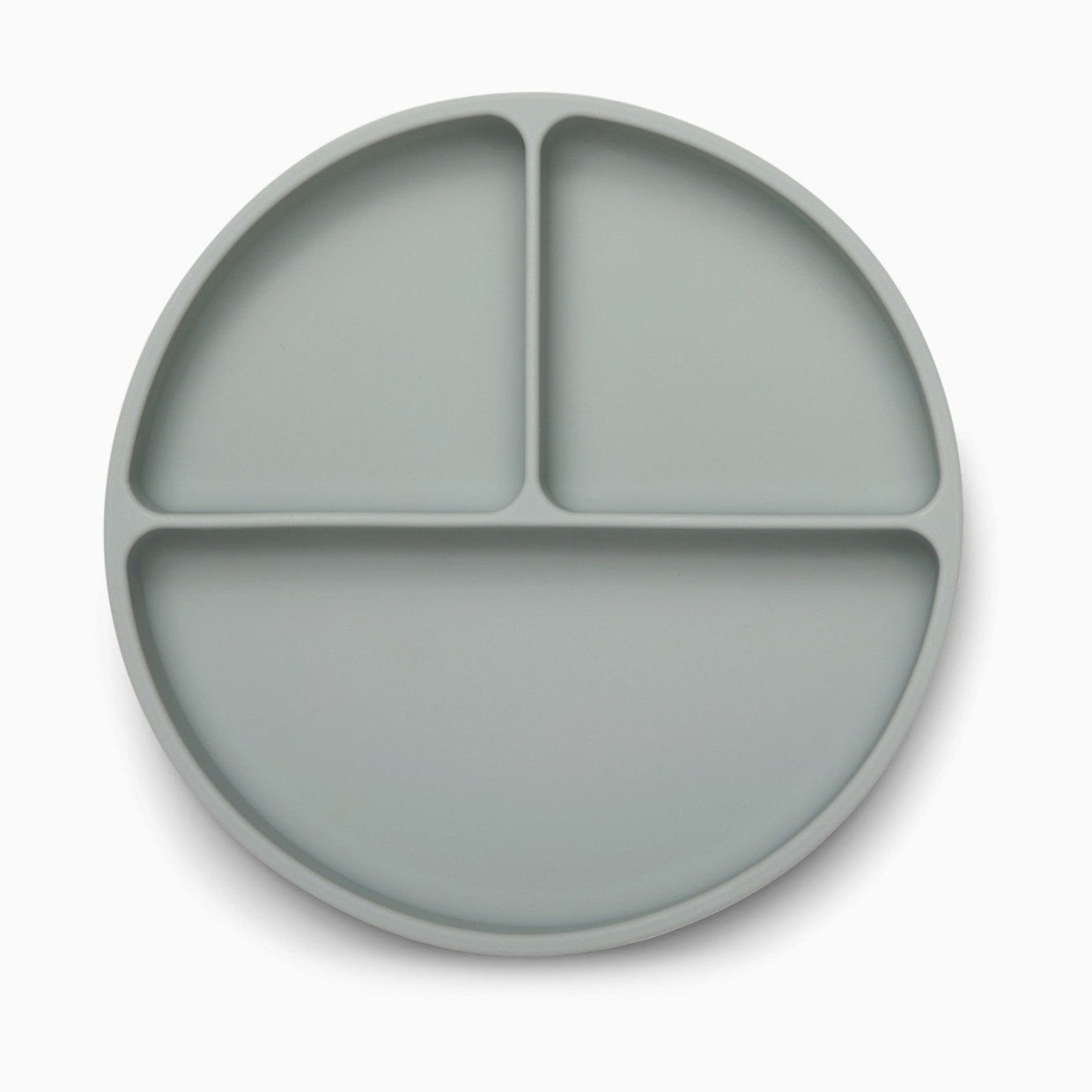 AEIOU Suction Divided Plate - Sage.