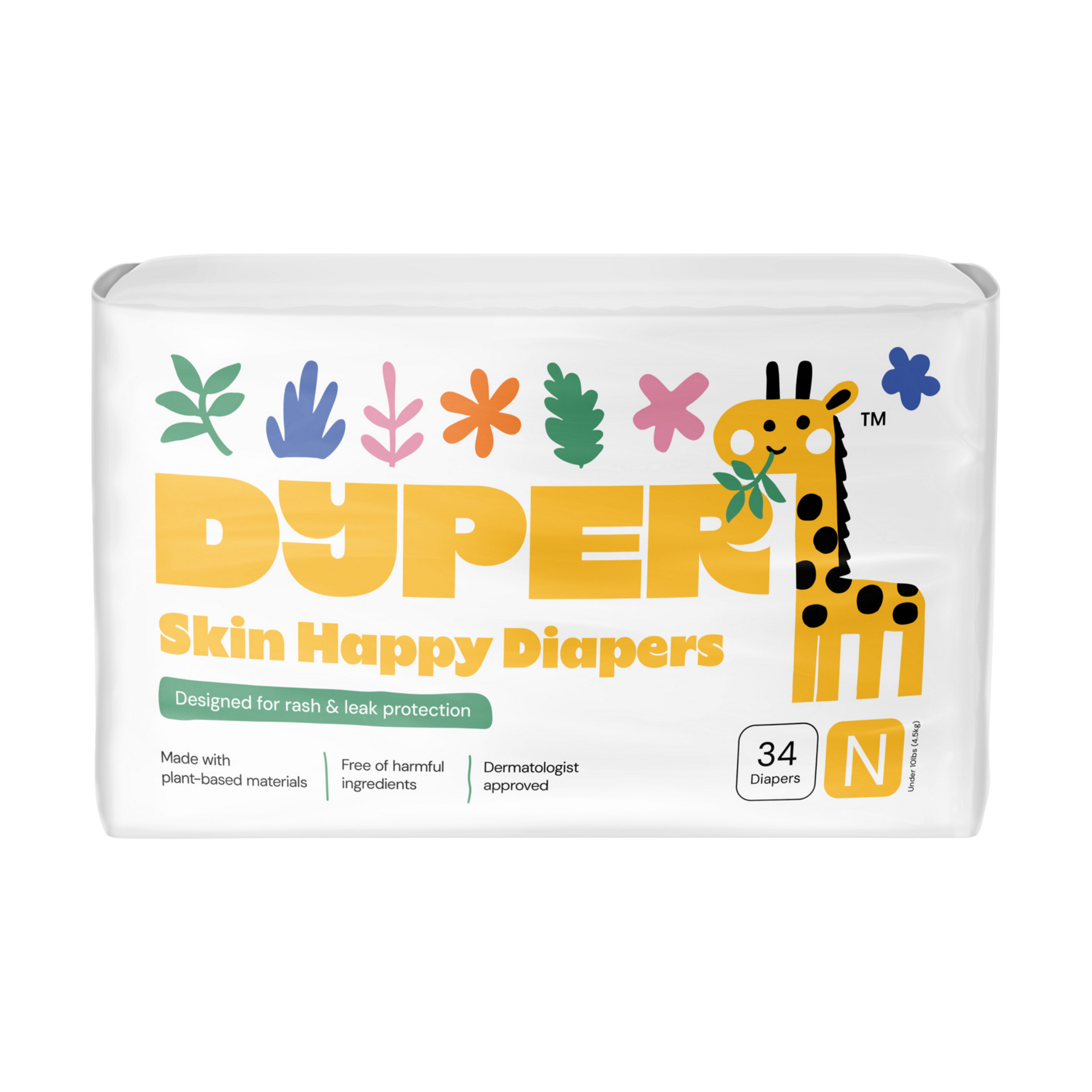 DYPER Newborn Diapers and Wipes Starter Bundle.