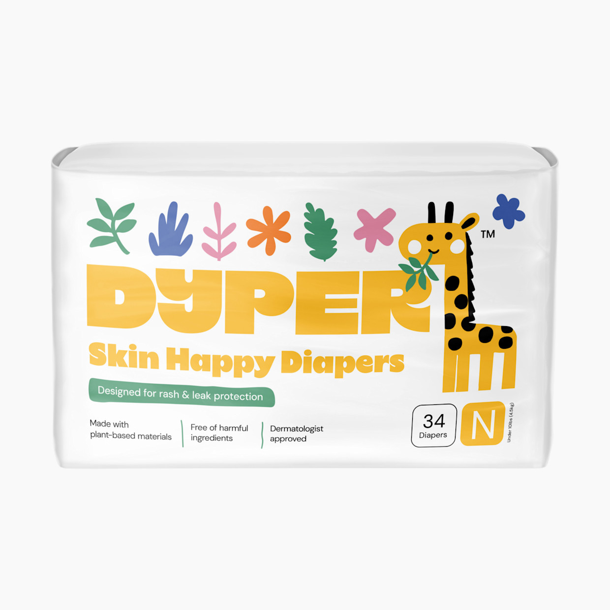 DYPER Newborn Diapers and Wipes Starter Bundle - Newborn & Size 1.